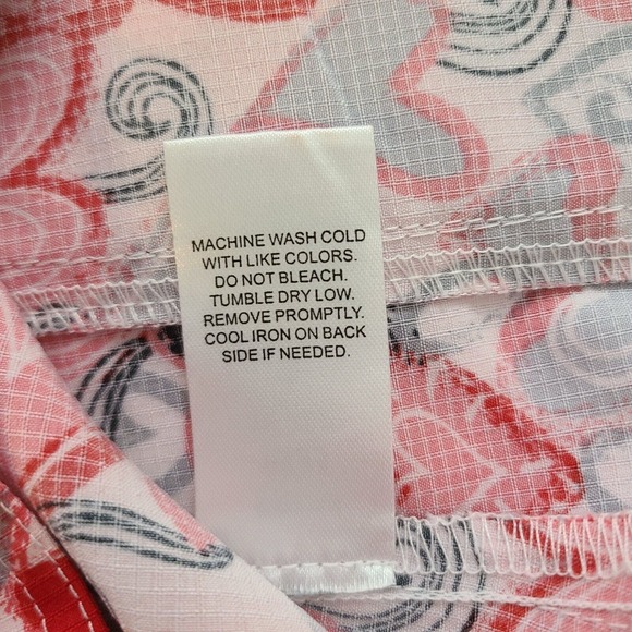 Activate Med Couture Womens Scrub Top Pink Gray Valentine Hearts Size Small - Picture 7 of 8